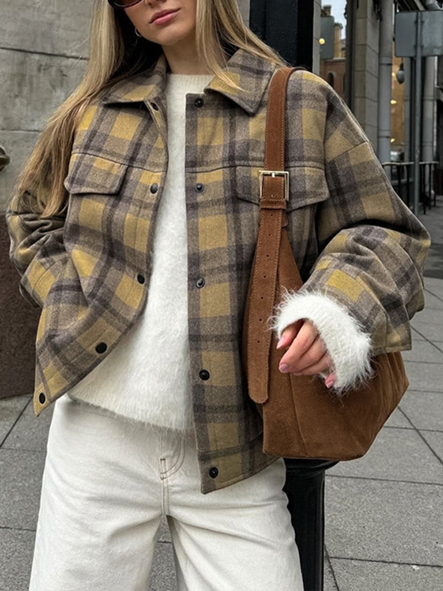 Classic Plaid Jacket Urban Chic for Cool Casual Days
