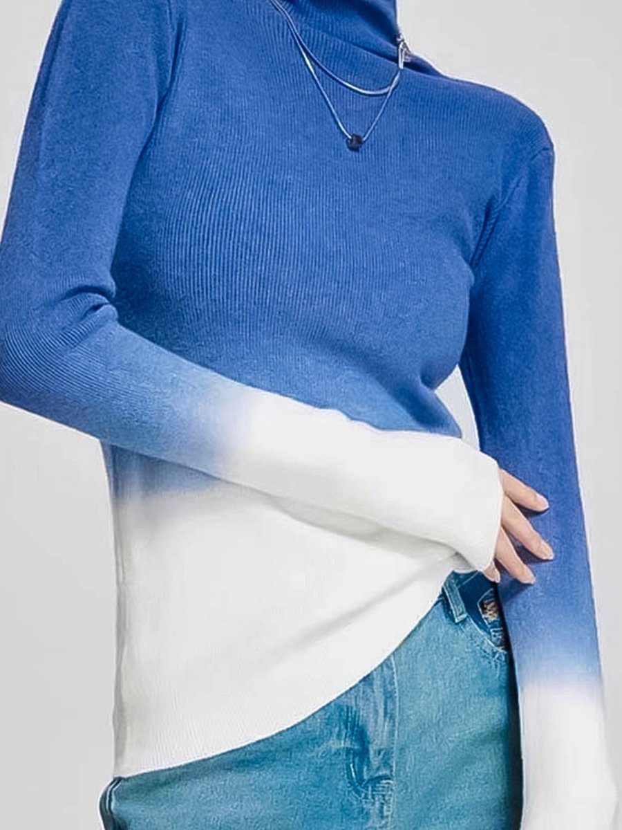 Gradient Pile Collar Sweater