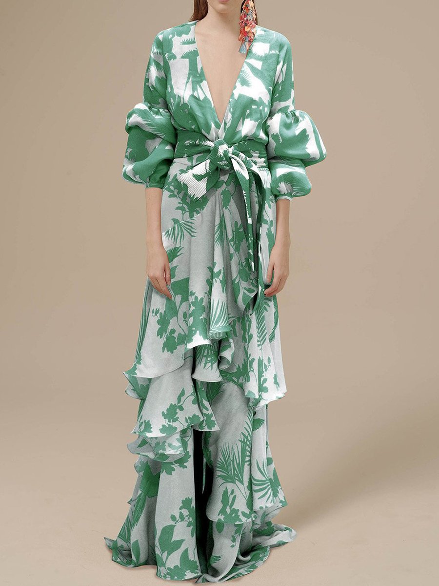 Printed Chiffon Dress