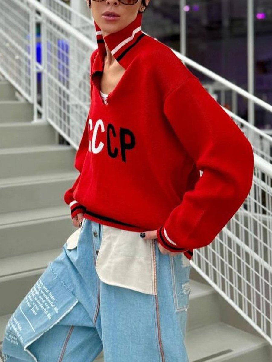 Retro-Inspired CCCP Sweater