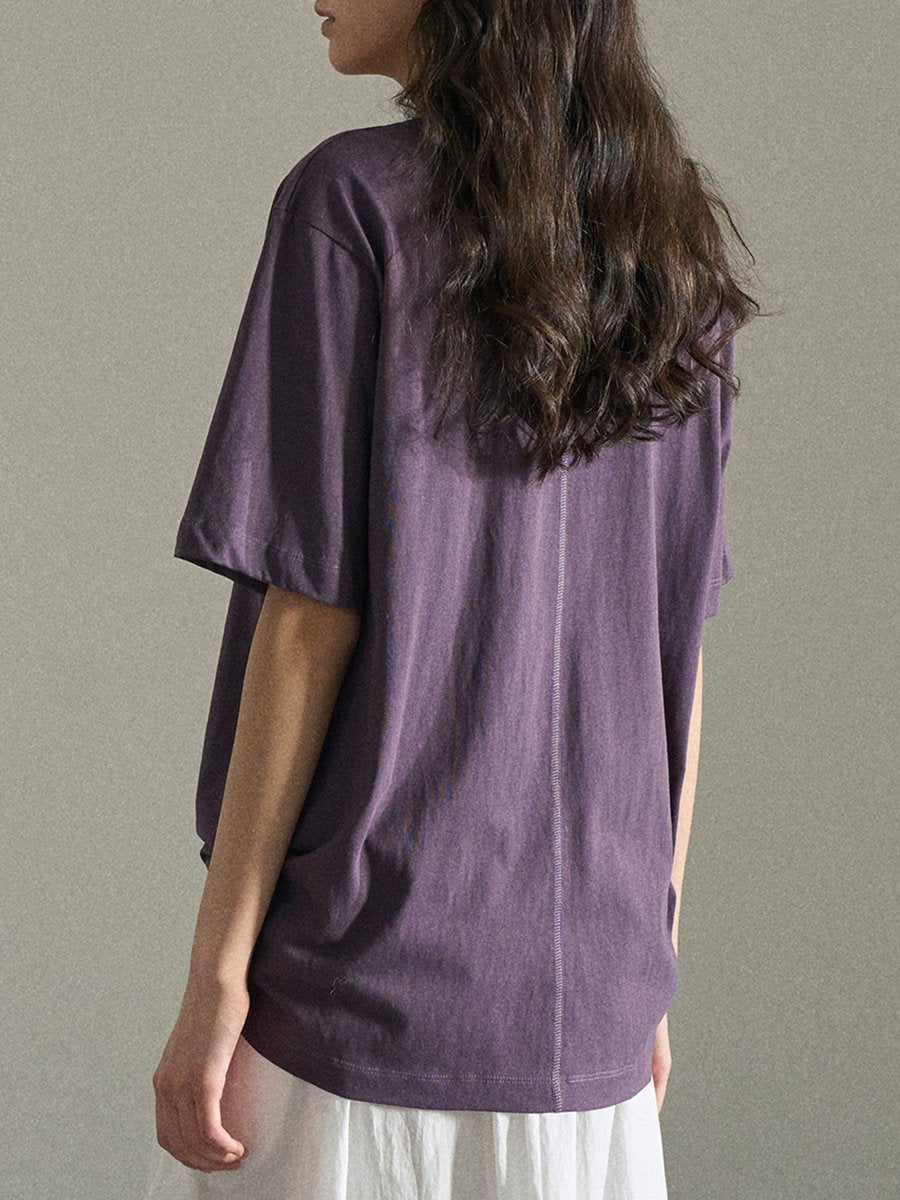 U-neck Cotton Short-sleeved T-shirt