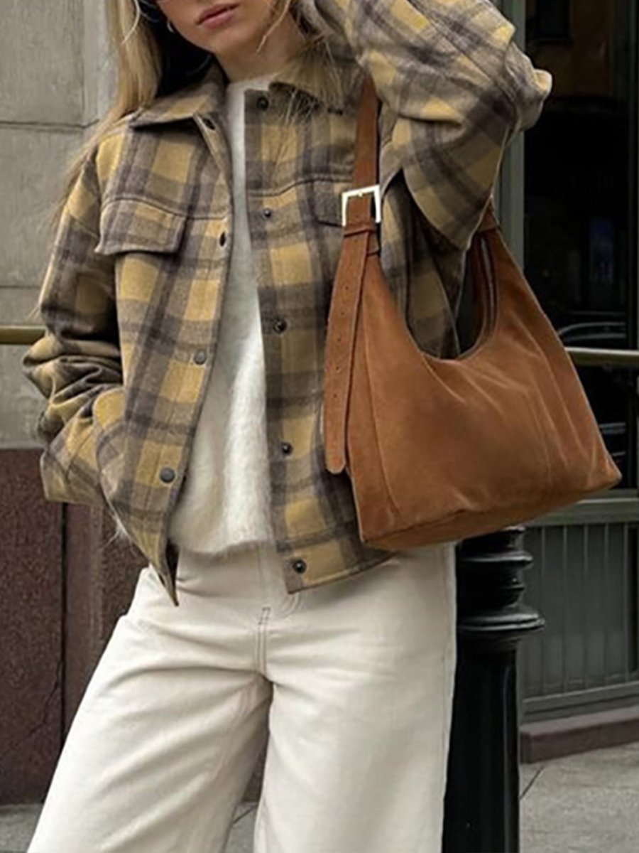 Classic Plaid Jacket Urban Chic for Cool Casual Days